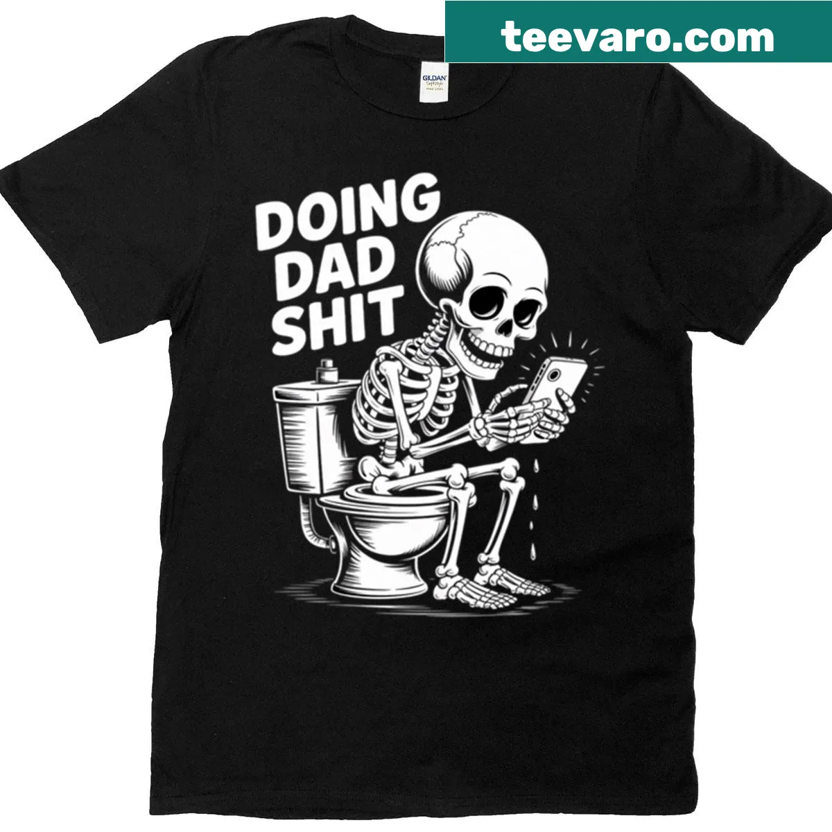 Oversized tee with 'Doing Dad Shit' slogan in bold typography — on a men's t-shirt