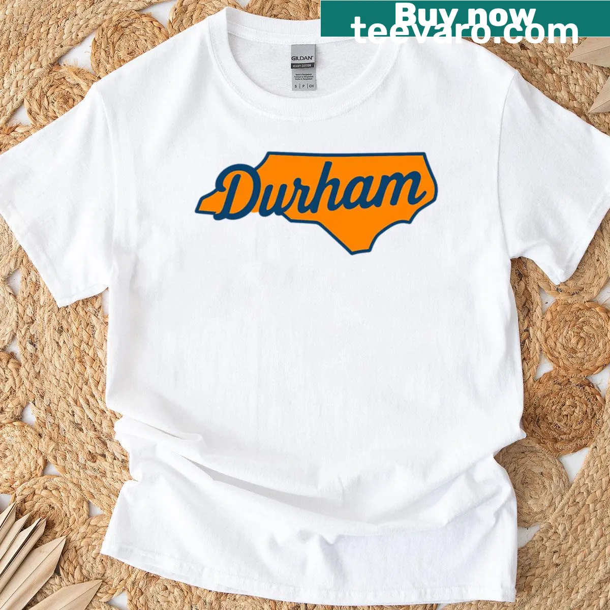 North Carolina state outline with pride logo on T-shirt — on a men's t-shirt