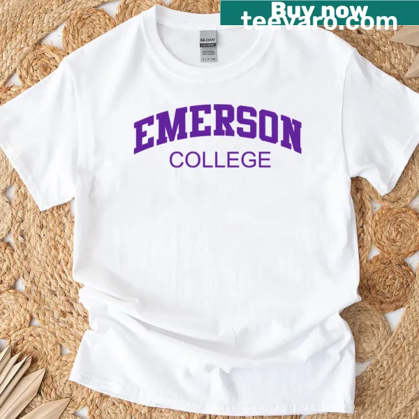 T-shirt featuring the name 'Emerson College'