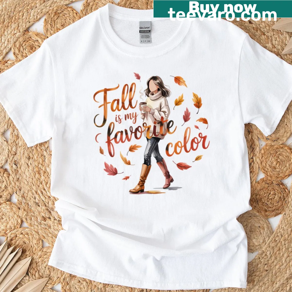 Cozy autumn-themed t-shirt embracing fall aesthetics — on a men's t-shirt