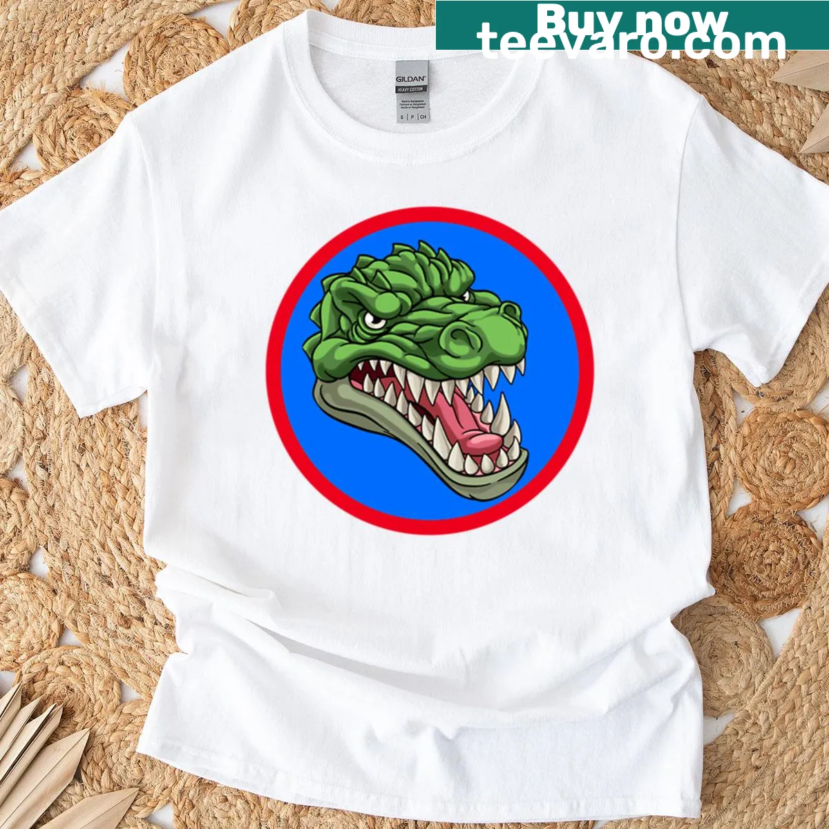 Florida Gators t-shirt featuring fierce mascot illustration — on a men's t-shirt