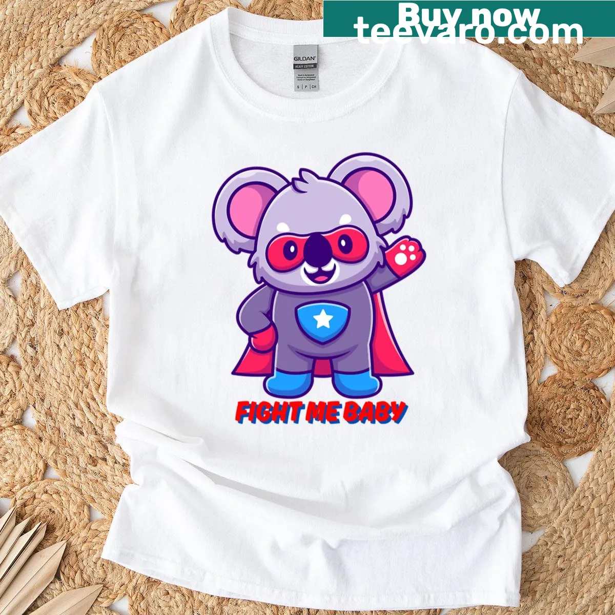 Playful superhero-themed T-shirt with fun text — on a men's t-shirt