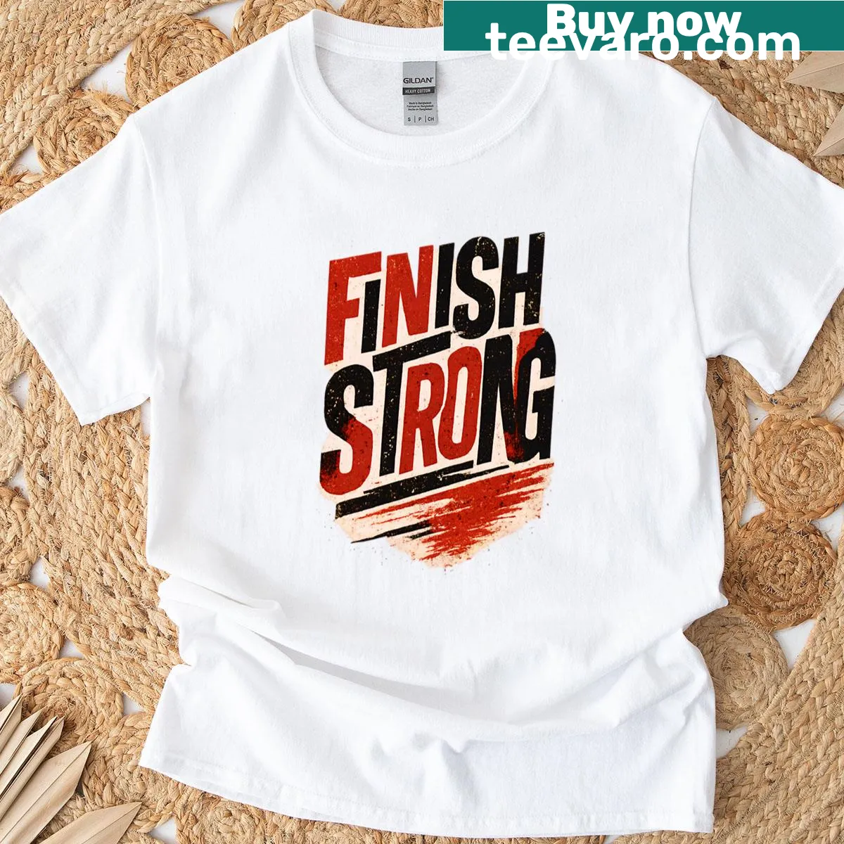 Motivational racing typography design on a t-shirt — on a men's t-shirt