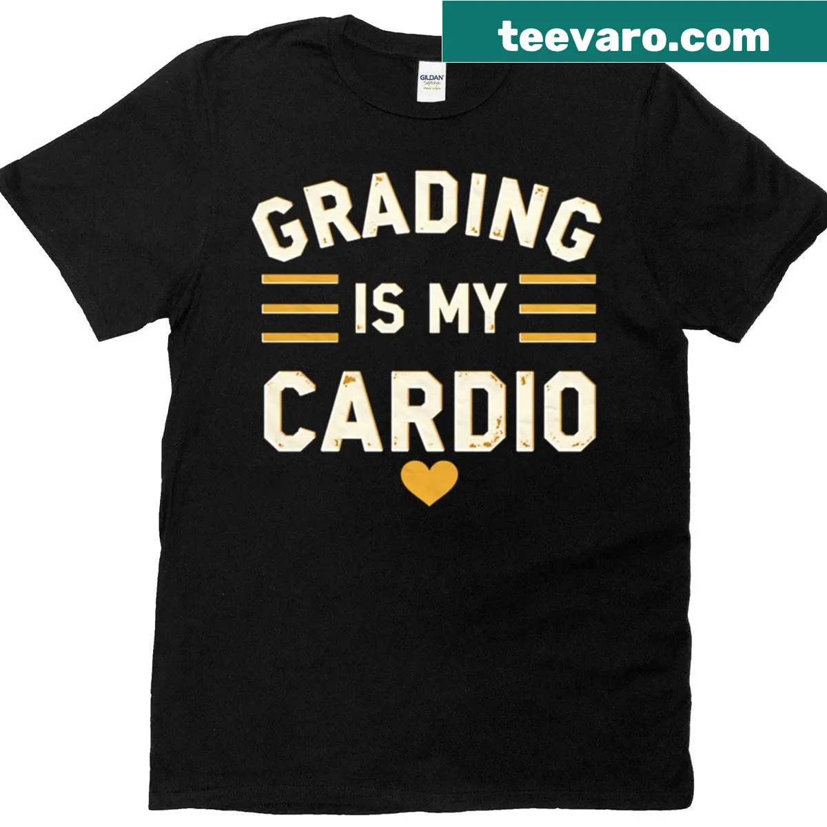 T-shirt with a humorous gardening graphic about cardio — on a men's t-shirt