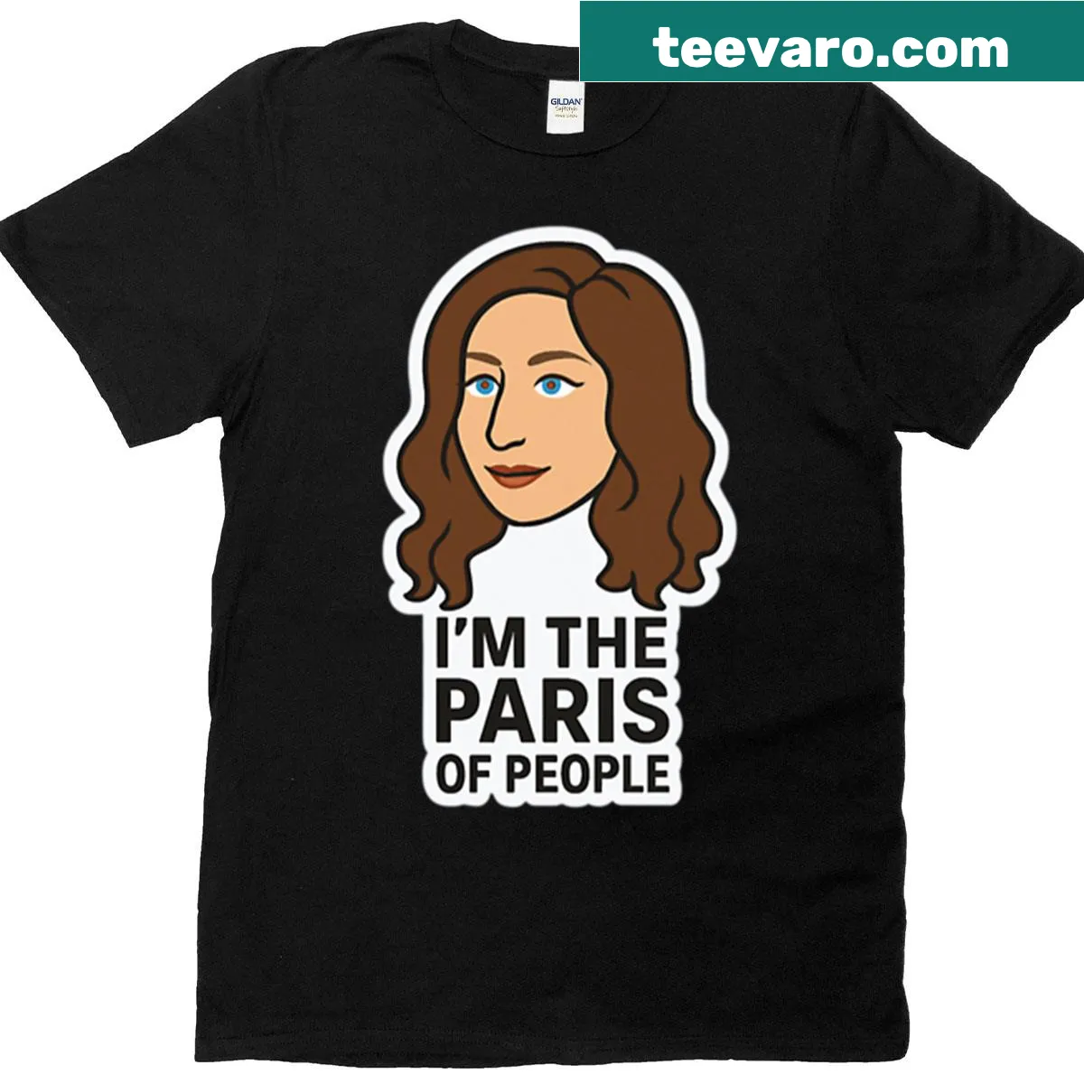 Oversized tee featuring playful Gina Linetti typography from Brooklyn Nine-Nine — on a men's t-shirt