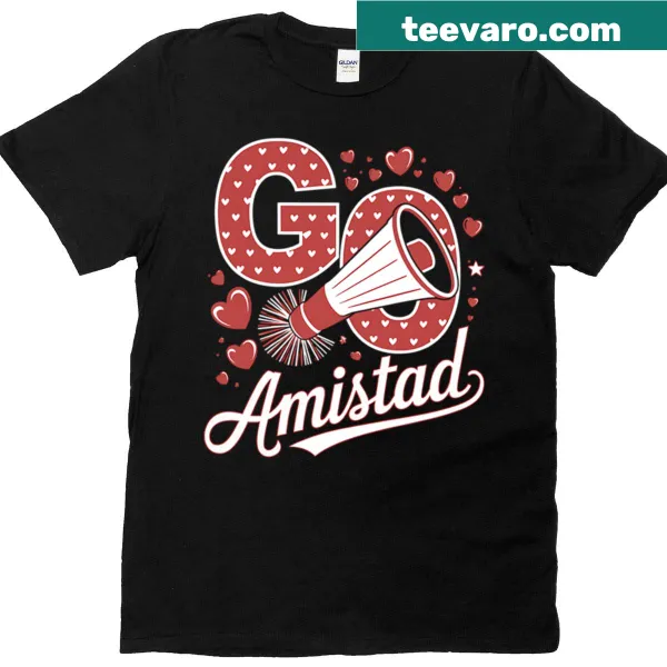 T-shirt with Amistad House badge logo