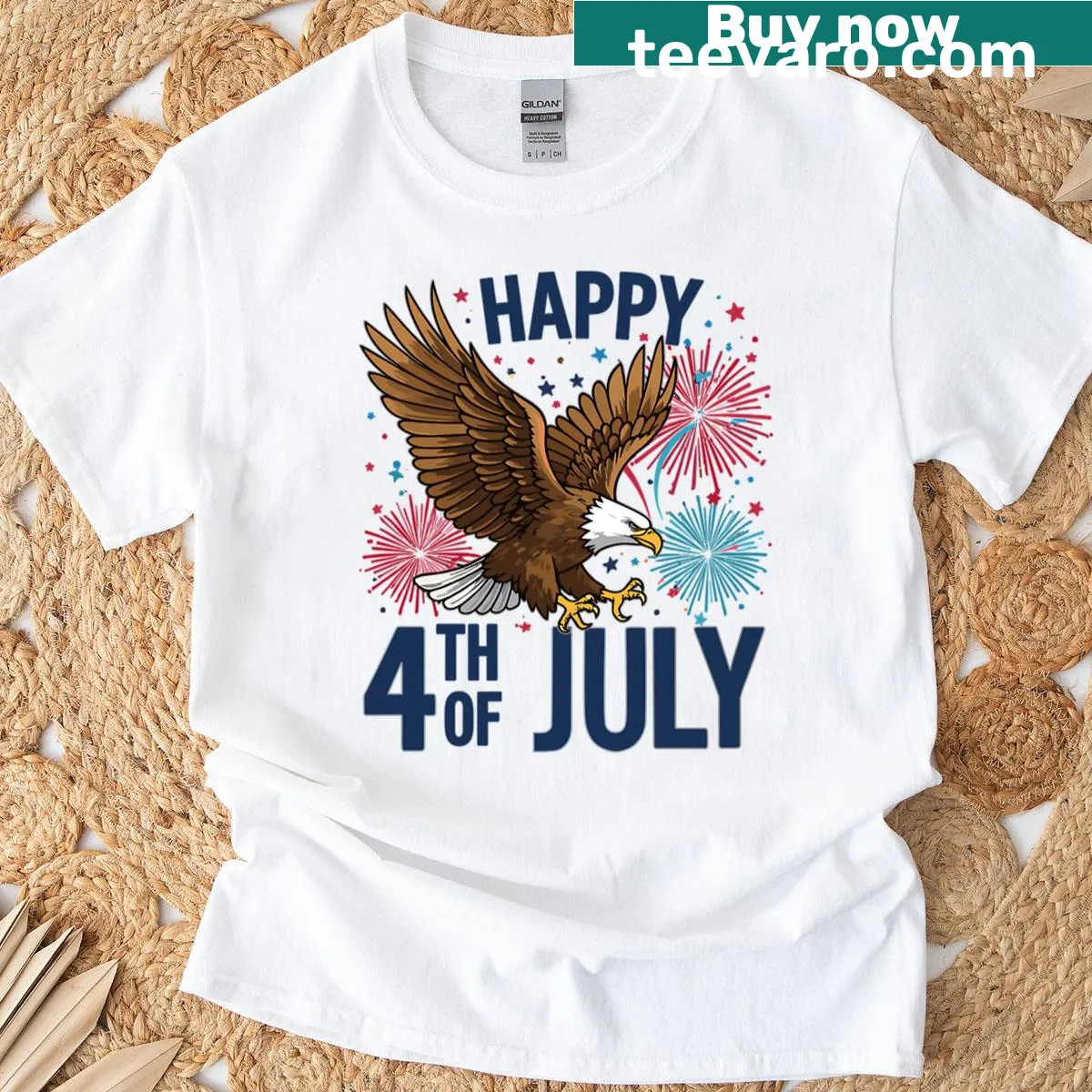T-shirt celebrating America's birthday for 4th of July — on a men's t-shirt