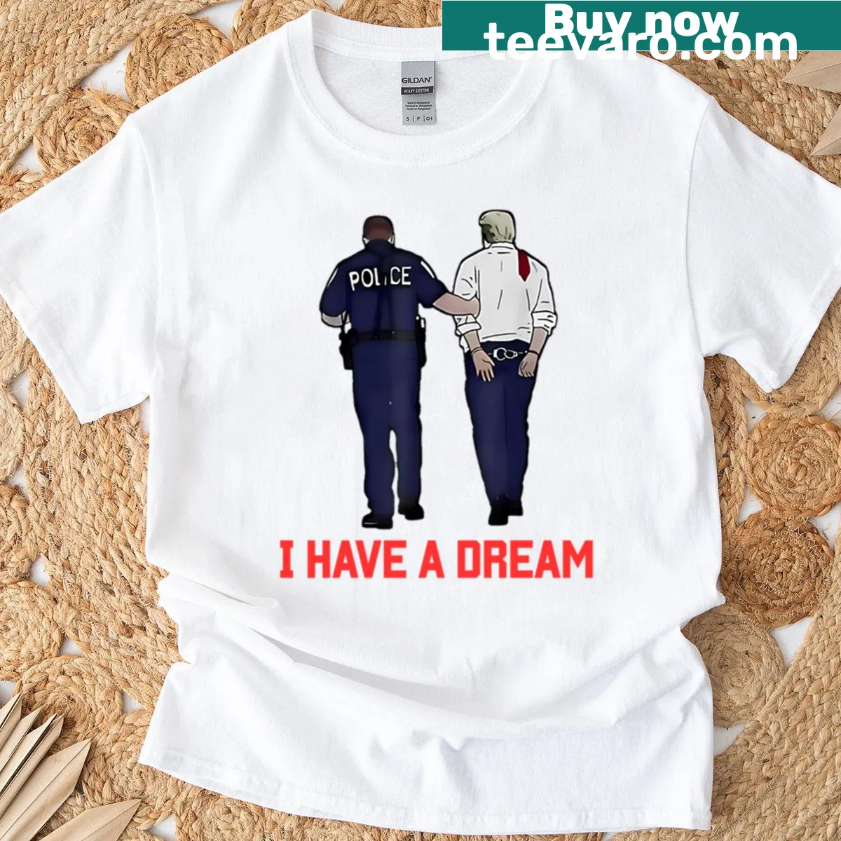 Funny quote T-shirt with a twist on 'I Have A Dream' — on a men's t-shirt