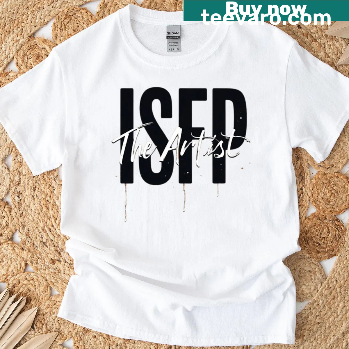 ISFP personality shirt featuring a playful dripping paint design — on a men's t-shirt