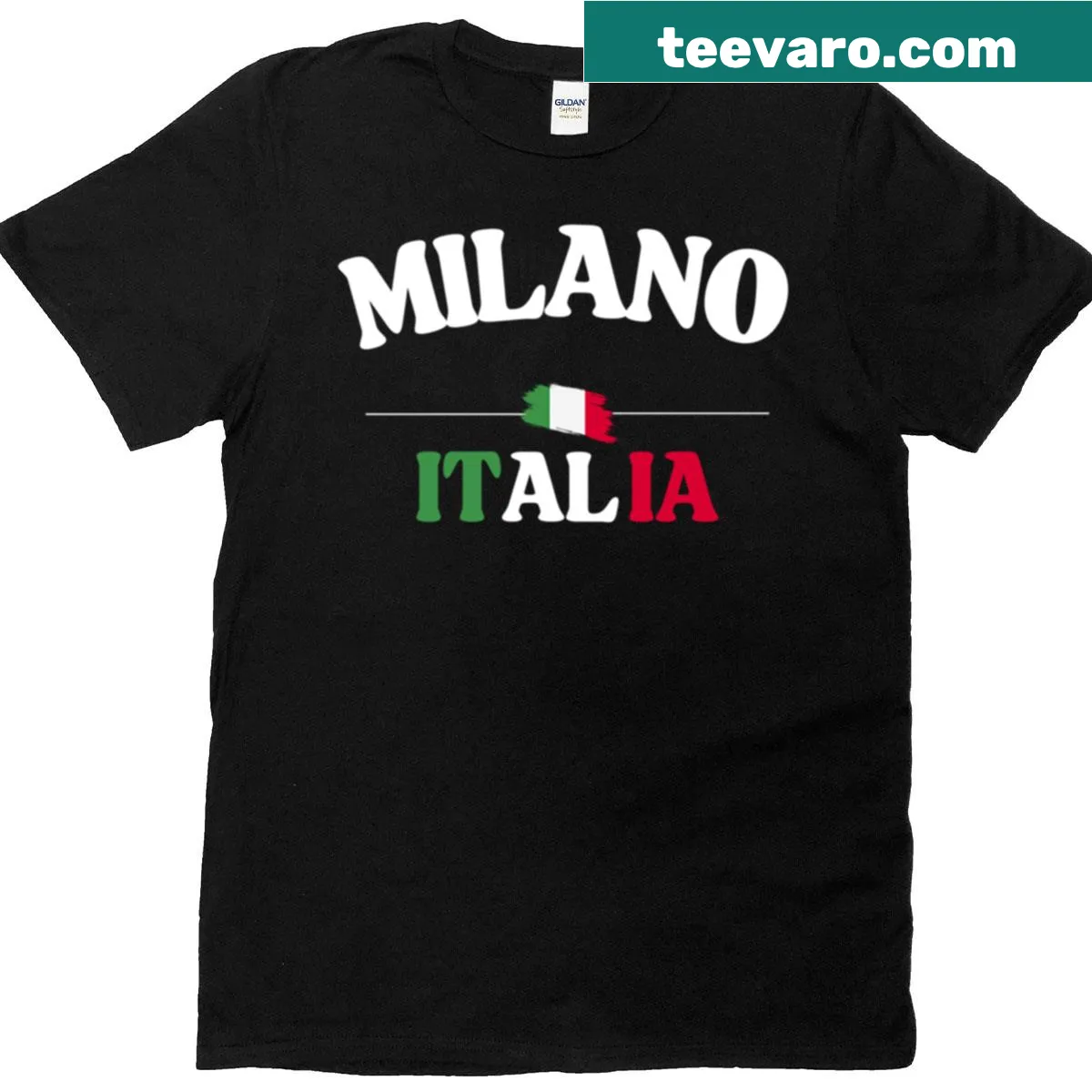 Italy T-shirt with elegant travel-themed design — on a men's t-shirt