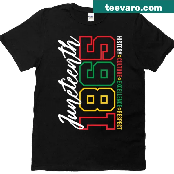 T-shirt commemorating Juneteenth 1865 with a meaningful design
