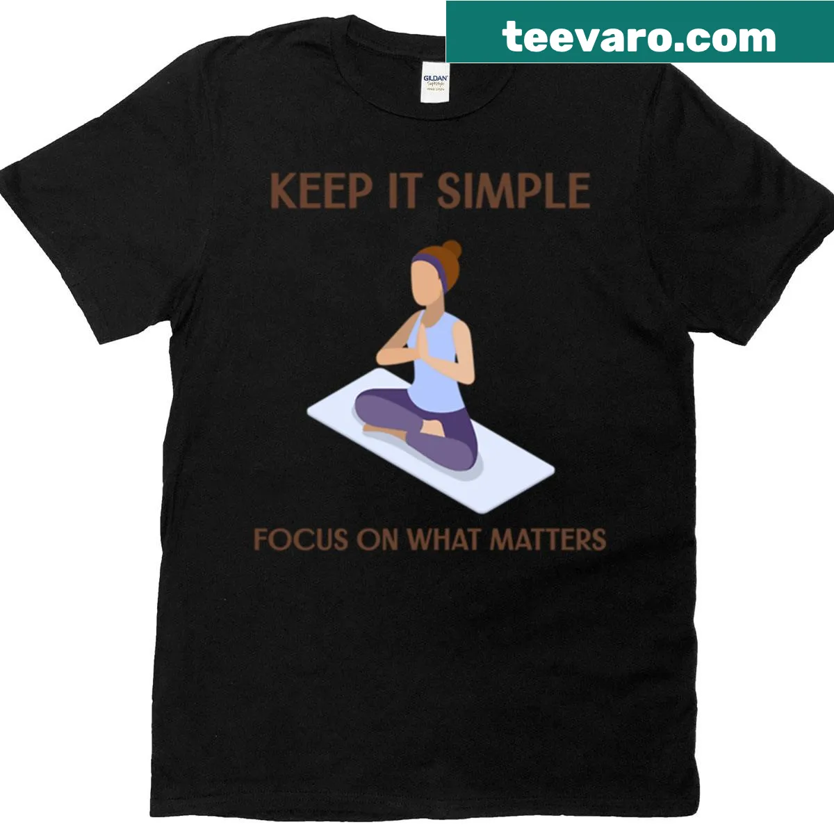Minimalist t-shirt featuring the phrase Keep It Simple in stylish typography — on a men's t-shirt