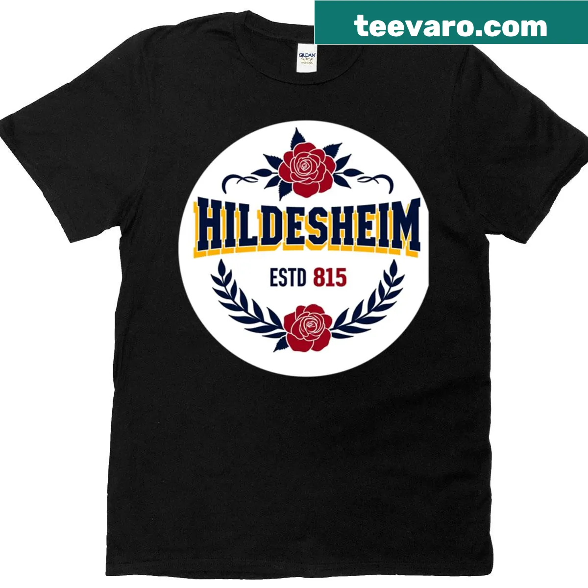 Oversized tee featuring the Hildesheim logo — on a men's t-shirt