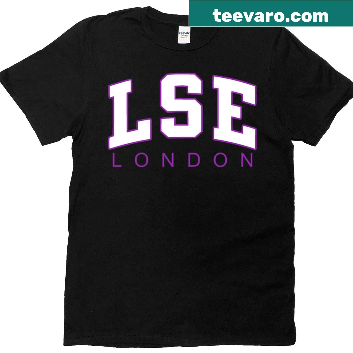London School LSE branded T-shirt — on a men's t-shirt