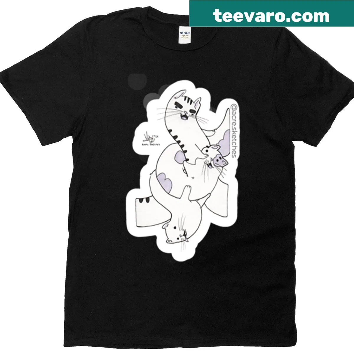 Illustrative T-shirt featuring a stylized vinyl record design — on a men's t-shirt