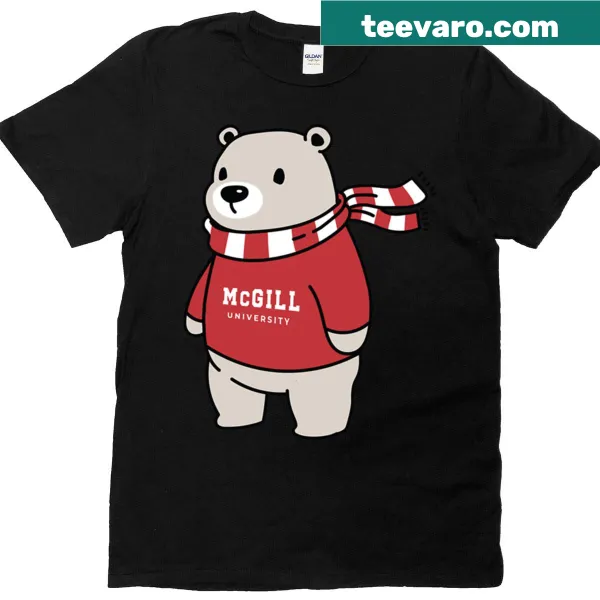 McGill University bear mascot illustration on T-shirt