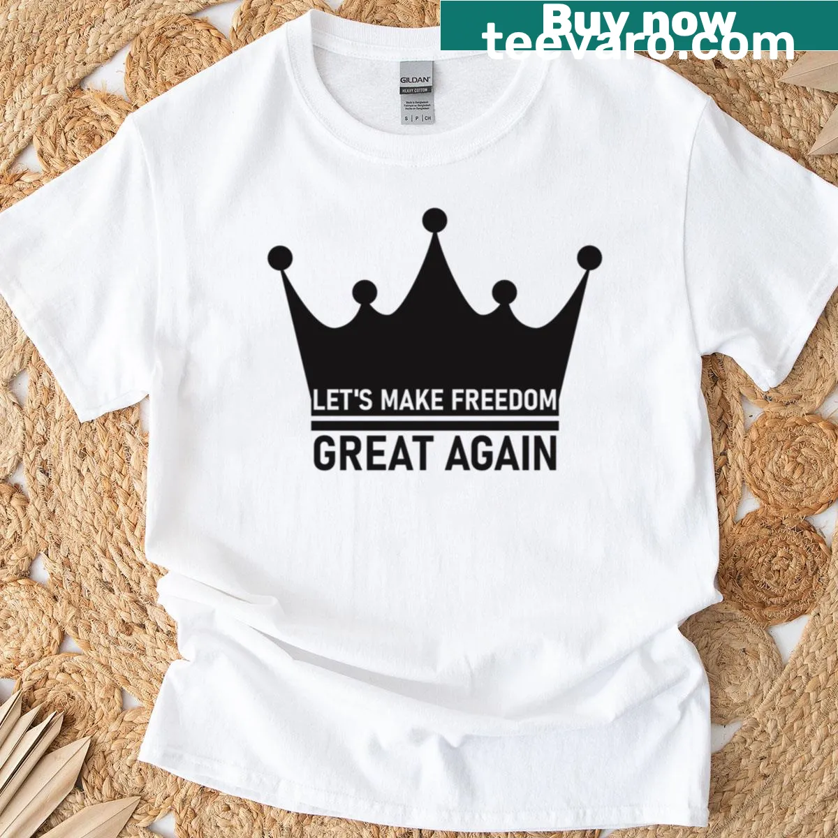T-shirt featuring No Kings Anti-trump text by Graphipaul — on a men's t-shirt