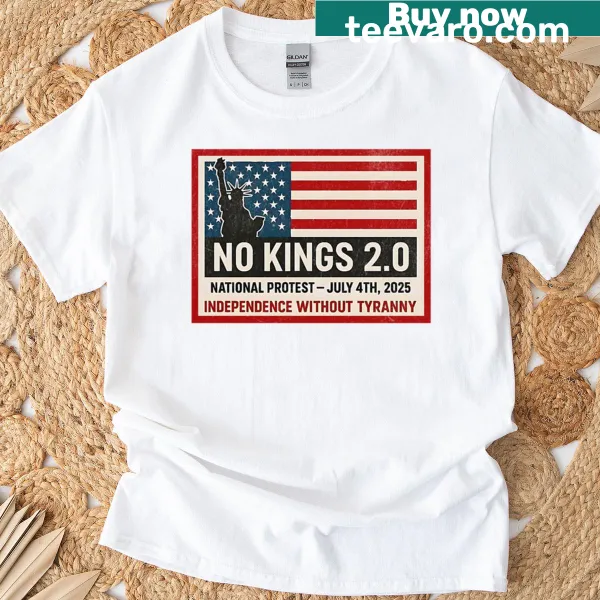 No Kings In America protest rally graphic T-shirt