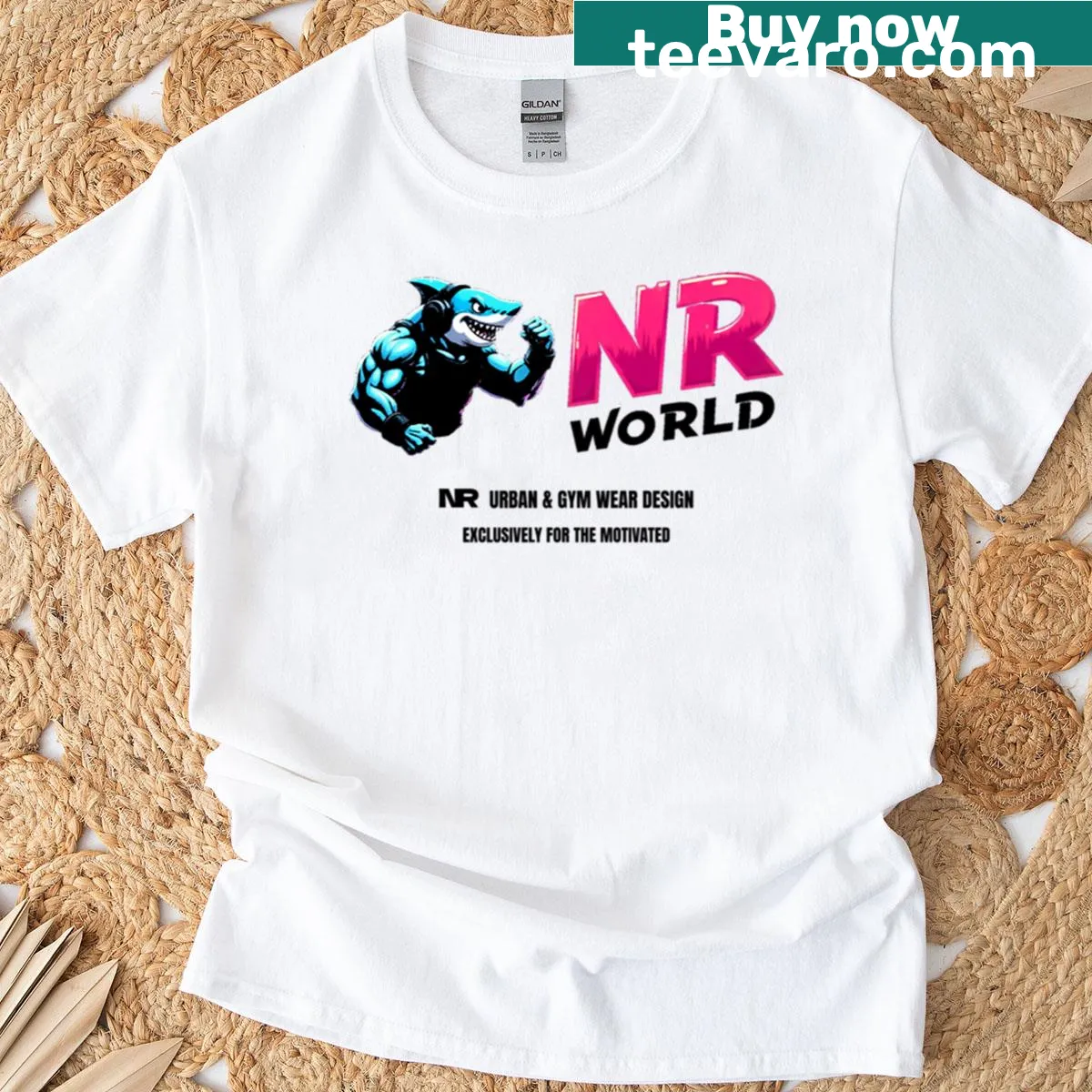 Shark graphic t-shirt representing love for marine life — on a men's t-shirt