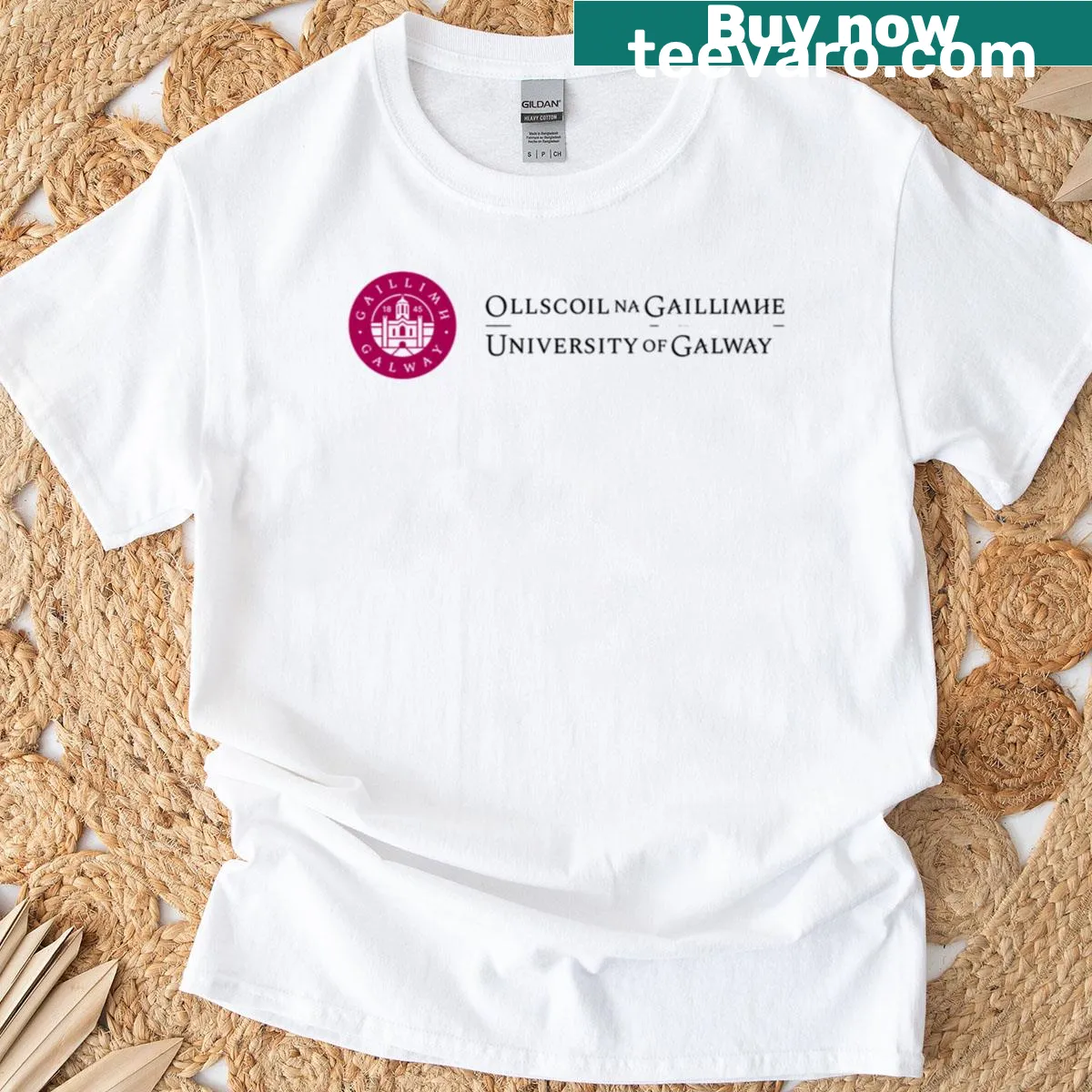 Nuig University of Galway logo T-shirt — on a men's t-shirt