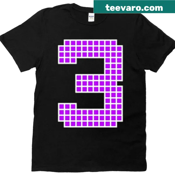 Purple Pixel Block Character t-shirt featuring a vibrant cartoon design