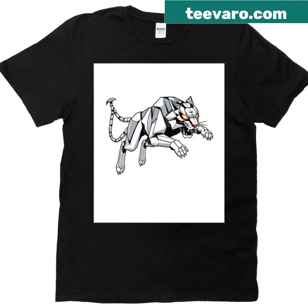 Illustration of an origami-style tiger on a t-shirt