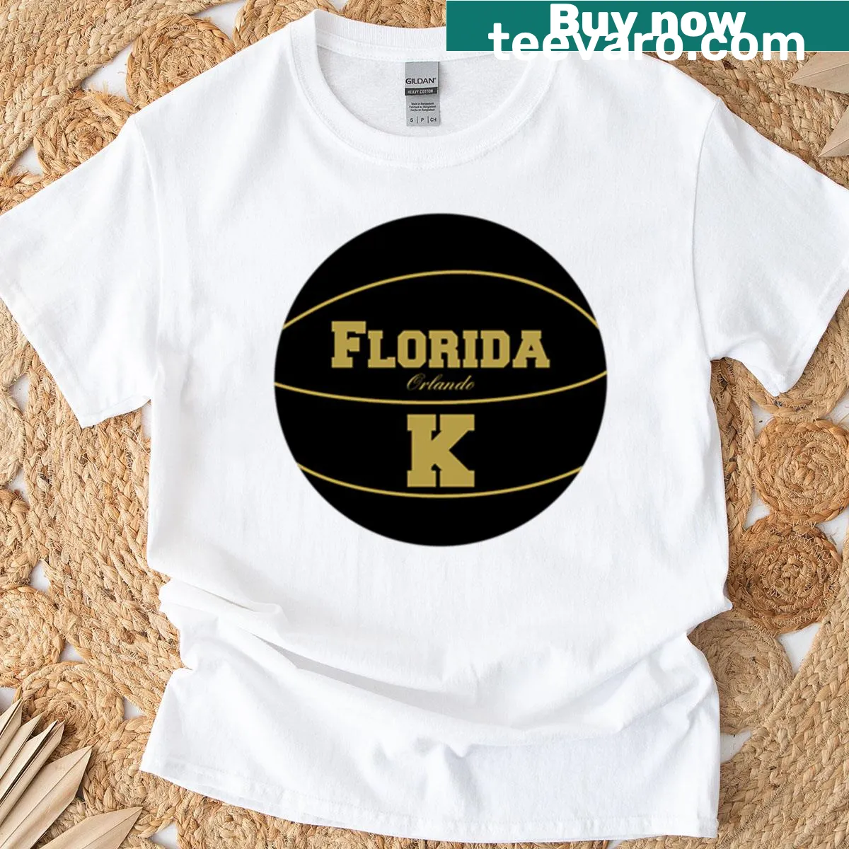 Orlando Florida basketball logo T-shirt with team emblem — on a men's t-shirt