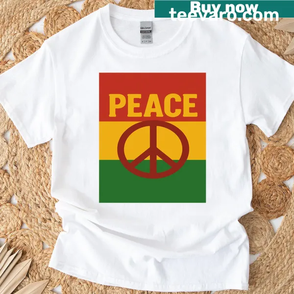 Afrocentric peace message printed T-shirt