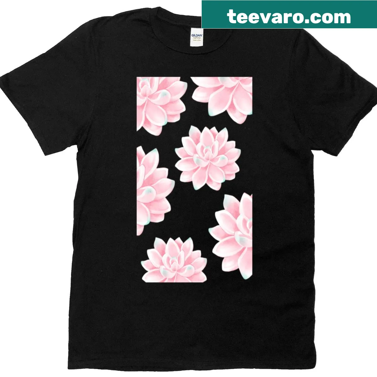 Charming illustration of various succulents for plant lovers. — on a men's t-shirt