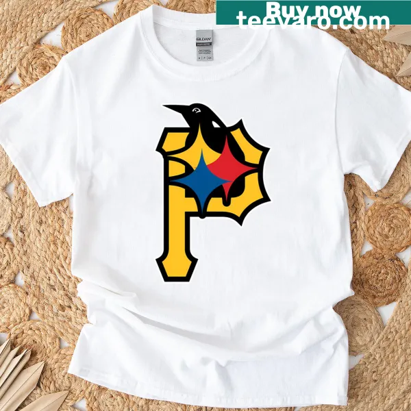 Grey t-shirt featuring bold typography of Pittsburgh sports teams