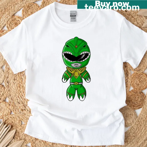 T-shirt featuring plushie-style Green Ranger clipart