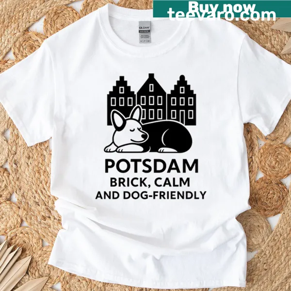 Calm and dog-friendly graphic on a T-shirt