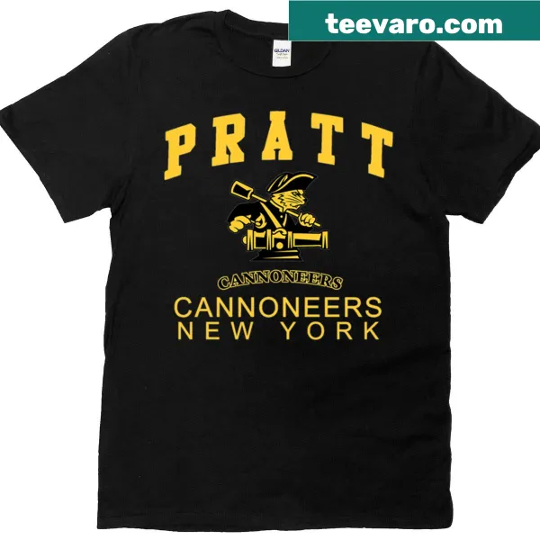 T-shirt featuring 'Pratt Cannoneers' in bold text