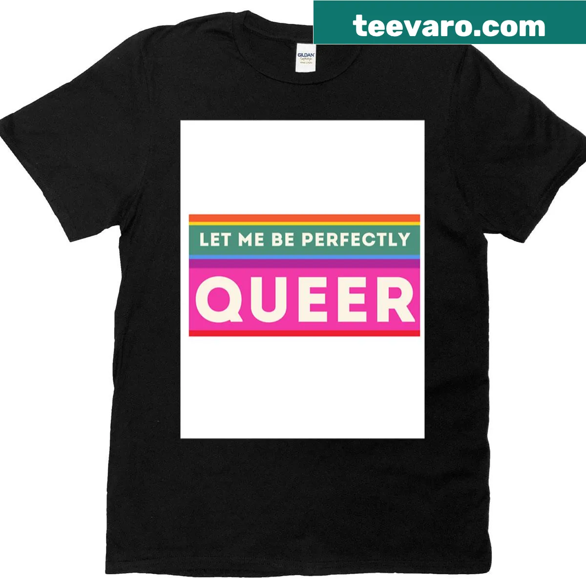 T-shirt featuring witty typography celebrating queer humor — on a men's t-shirt