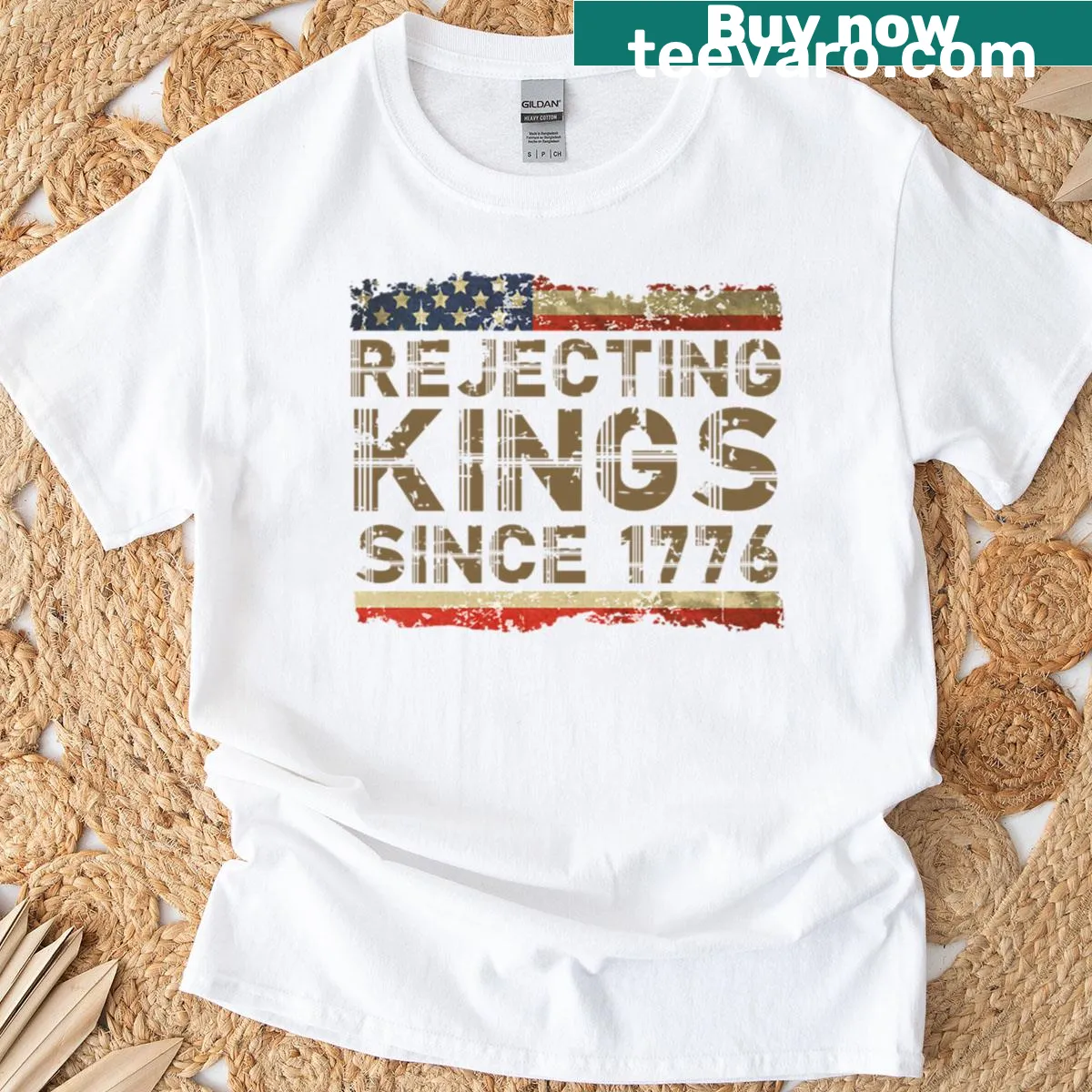 Bold anti-Trump protest graphic shirt with a vintage design — on a men's t-shirt