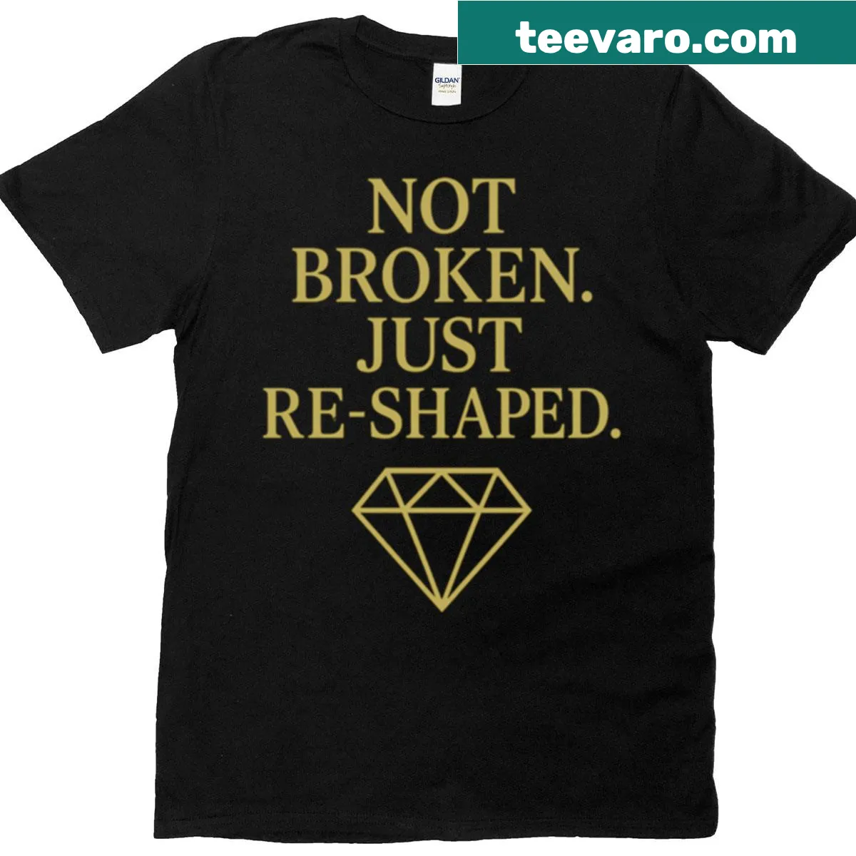 Inspirational T-shirt with quote about growth through pain — on a men's t-shirt