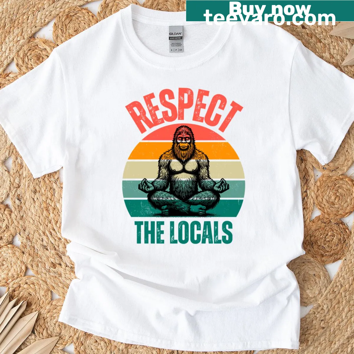 T-shirt promoting national parks and Sasquatch respect — on a men's t-shirt