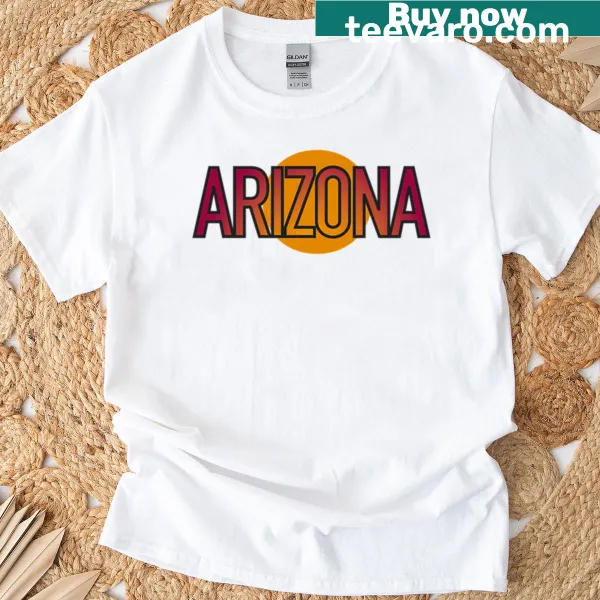 Minimalist Arizona-themed T-shirt with desert graphic