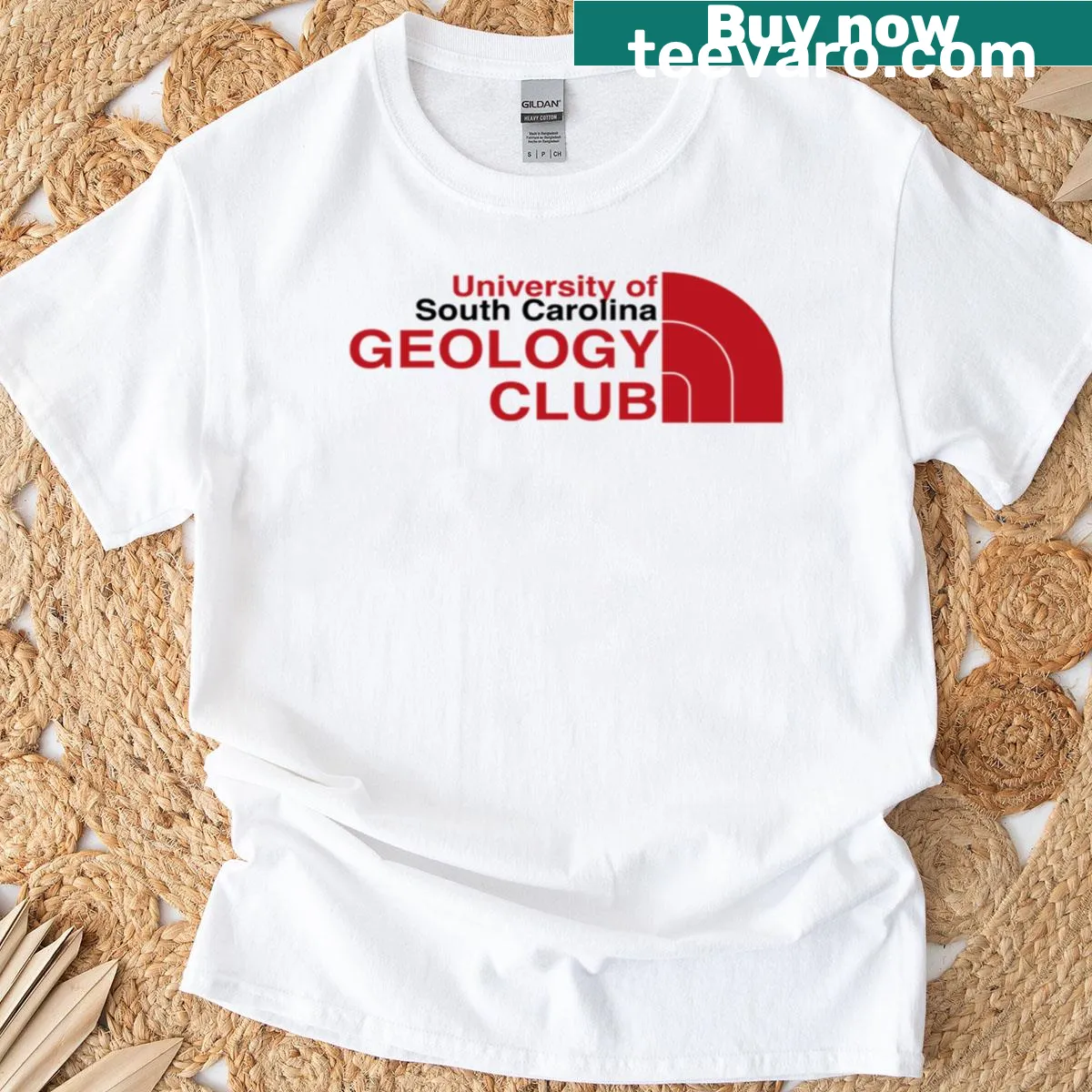 Oversized t-shirt featuring a simple logo and rainbow design — on a men's t-shirt