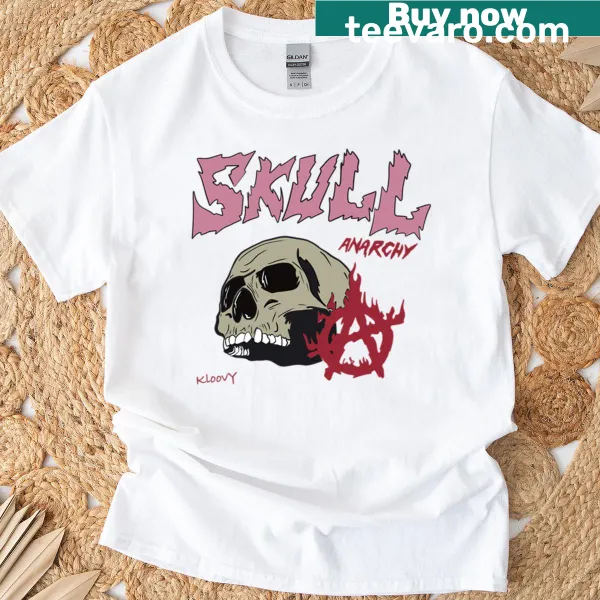 Edgy Skull Anarchy T-shirt with bold skull graphic