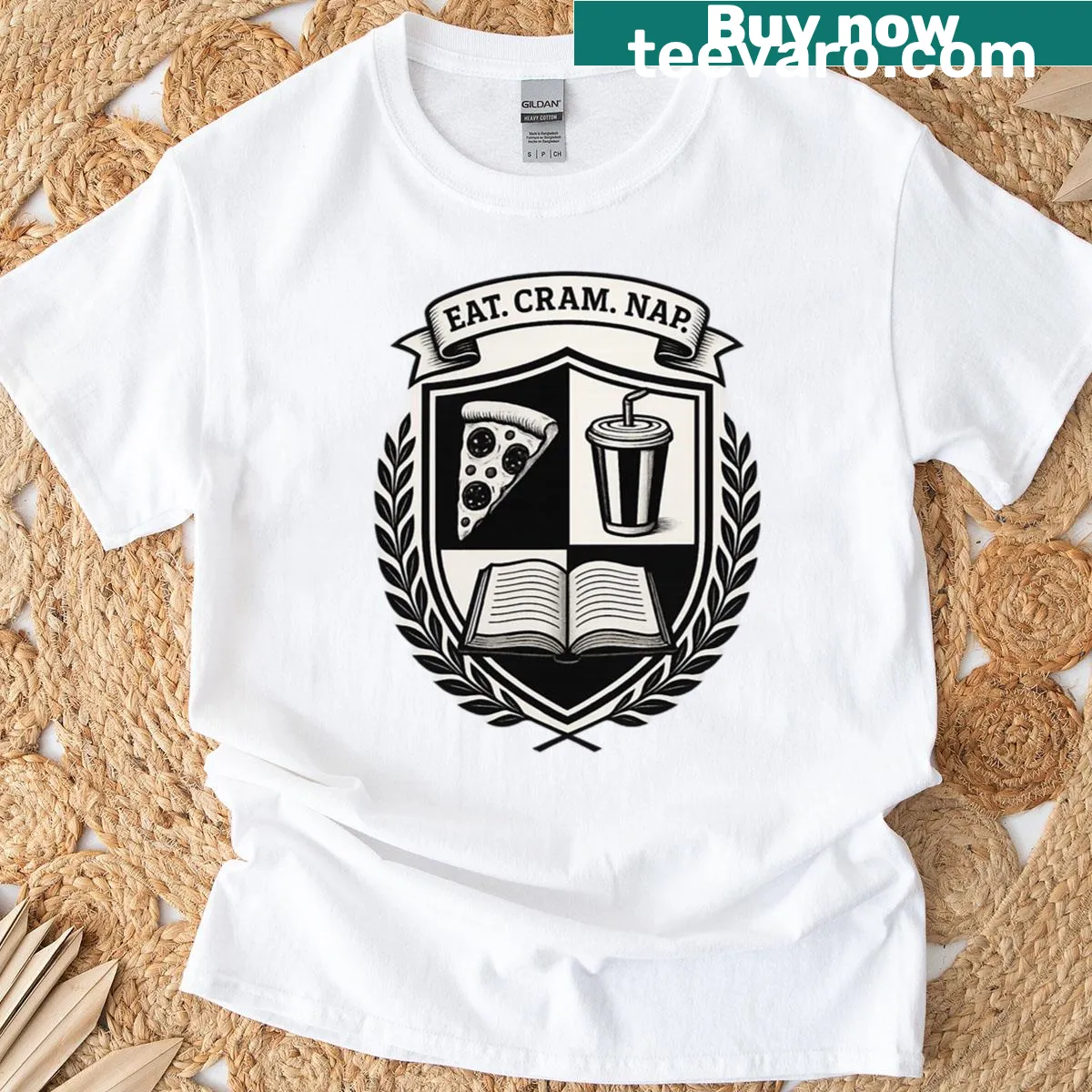 Playful t-shirt featuring a cartoon seal and snack-themed text — on a men's t-shirt