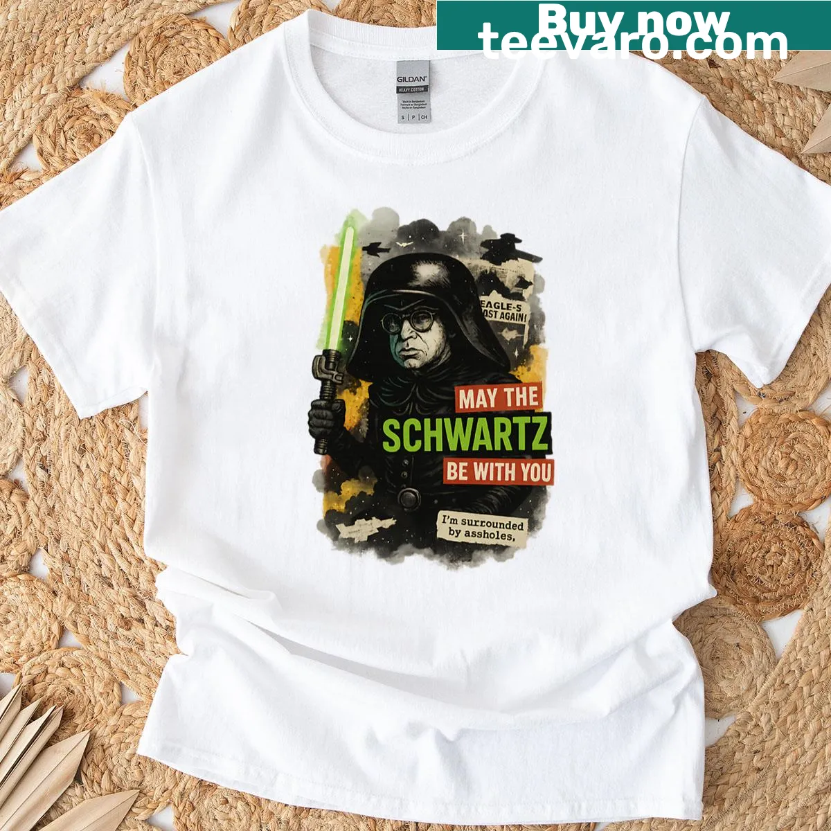 Spaceballs 2 T-shirt with playful graphics referencing the film — on a men's t-shirt