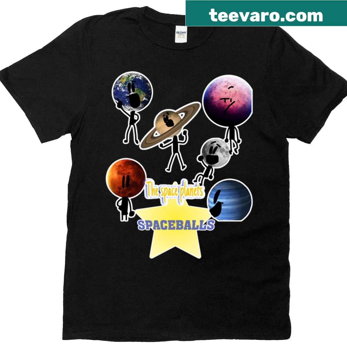 Simple Spaceballs logo printed on a classic T-shirt. — on a men's t-shirt