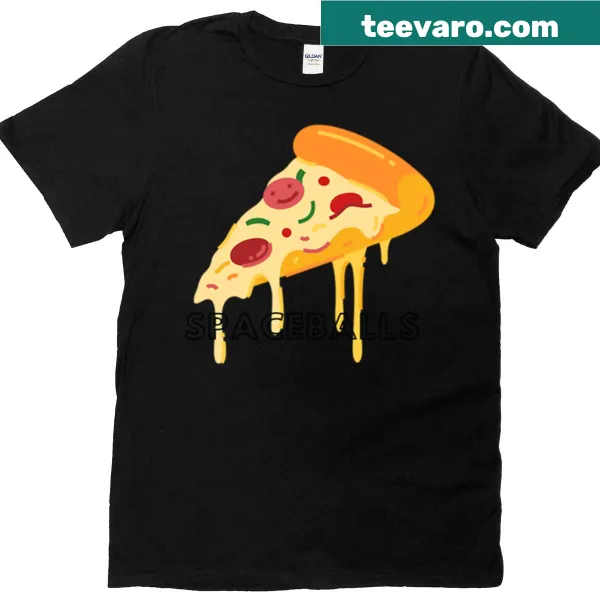 Cartoon pizza graphic t-shirt inspired by Spaceballs
