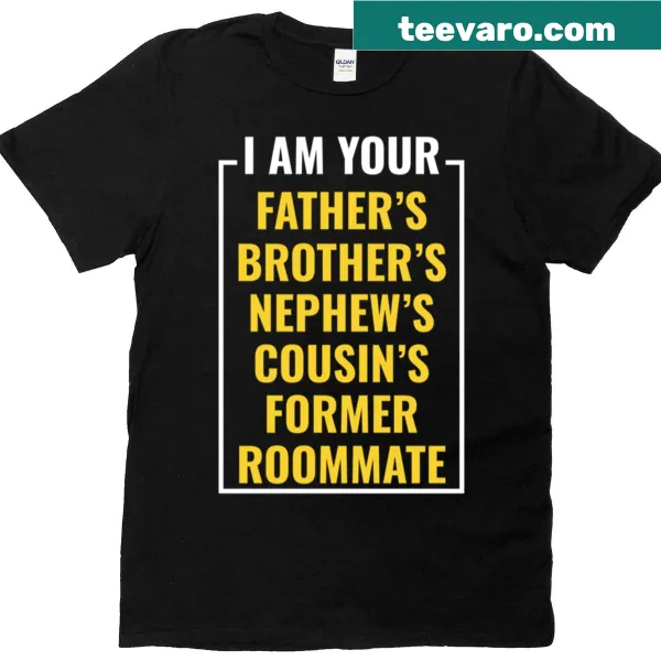 T-shirt with humorous text referencing Spaceballs family connections