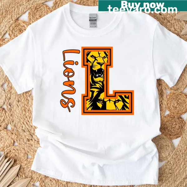 T-shirt with bold 'Lions' graphic celebrating sports