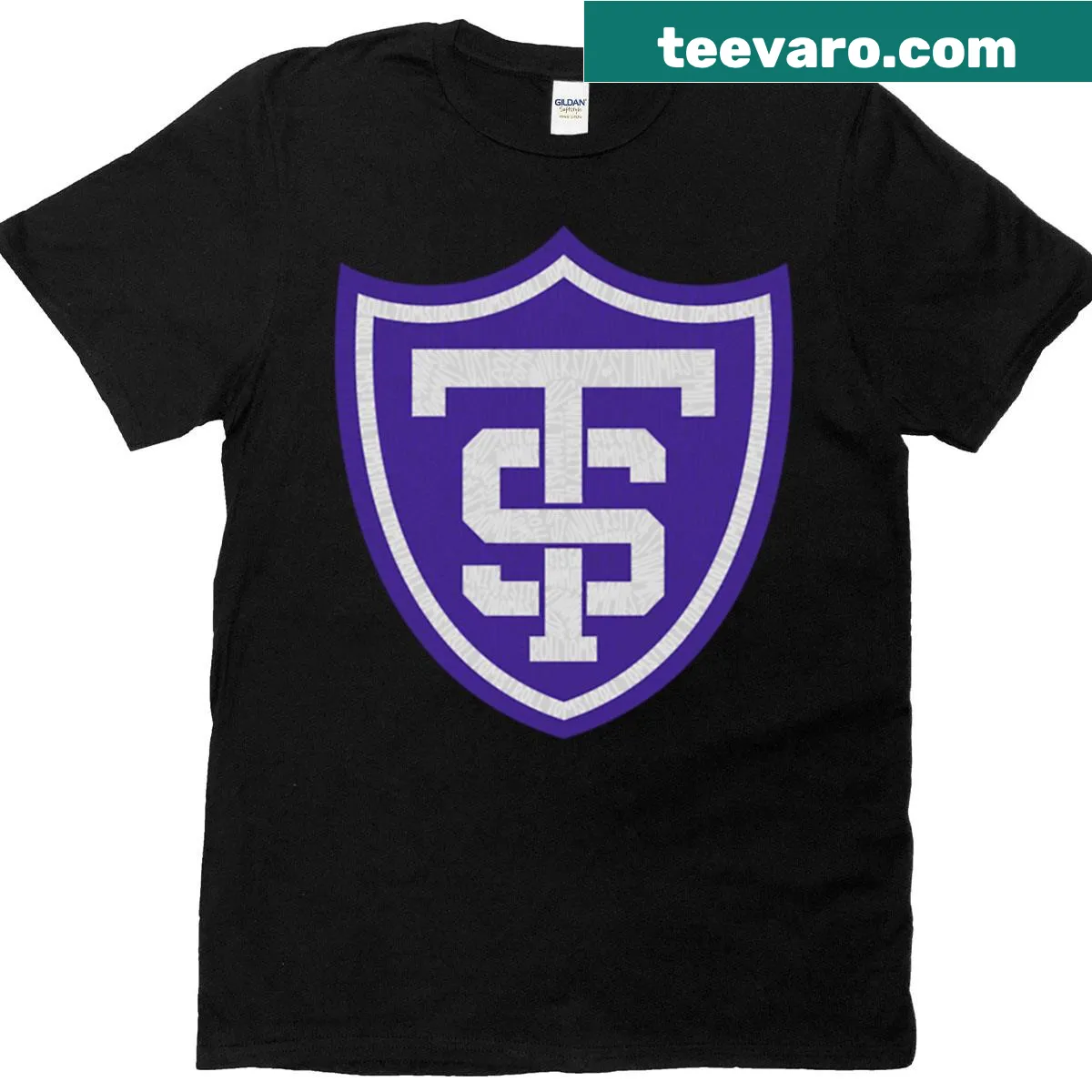 T-shirt featuring the logo of St Thomas — on a men's t-shirt