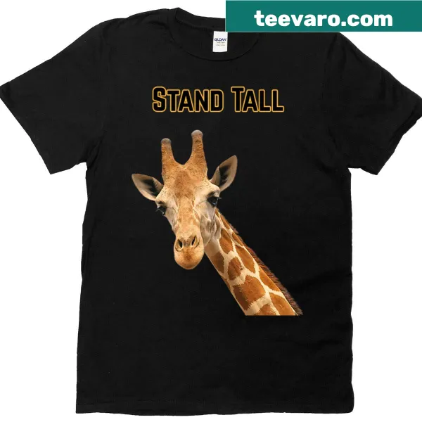 Bold typography t-shirt with an inspirational message to stand tall