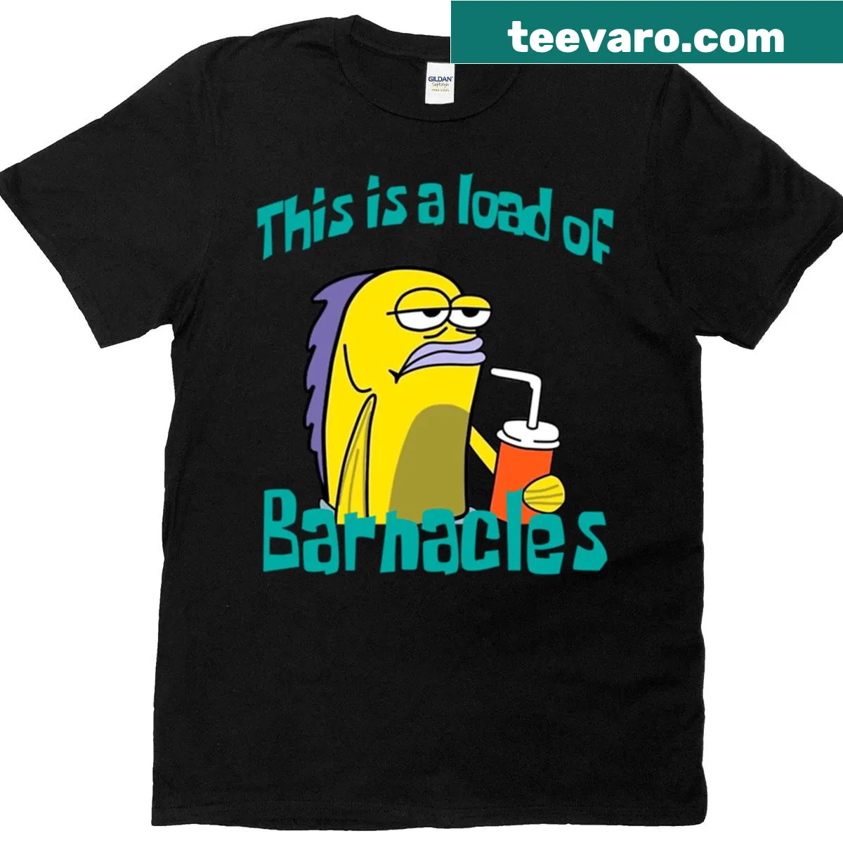Minimalist silhouette design of summer sponge barnacles on a t-shirt — on a men's t-shirt