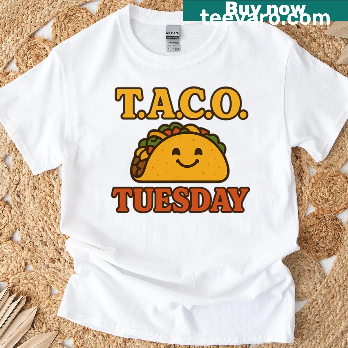Funny Taco Tuesday T-shirt with anti-Trump message — on a men's t-shirt